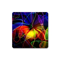 Fractal Pattern Abstract Chaos Square Magnet by Nexatart