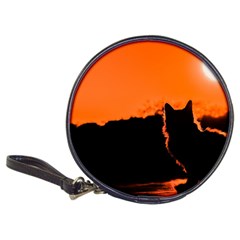 Sunset Cat Shadows Silhouettes Classic 20-cd Wallets by Nexatart