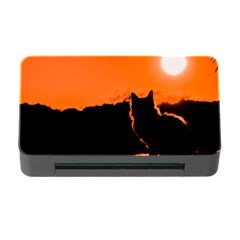 Sunset Cat Shadows Silhouettes Memory Card Reader With Cf