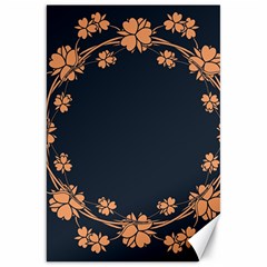 Floral Vintage Royal Frame Pattern Canvas 20  X 30   by Nexatart