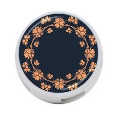 Floral Vintage Royal Frame Pattern 4-port Usb Hub (two Sides)  by Nexatart