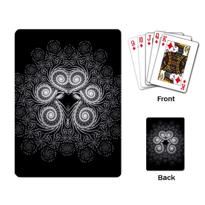 Fractal Filigree Lace Vintage Playing Card