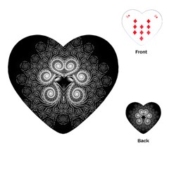 Fractal Filigree Lace Vintage Playing Cards (heart) 