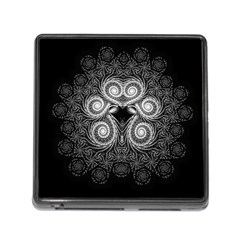 Fractal Filigree Lace Vintage Memory Card Reader (square) by Nexatart