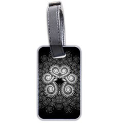 Fractal Filigree Lace Vintage Luggage Tags (two Sides) by Nexatart