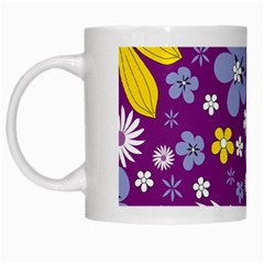 Floral Flowers White Mugs