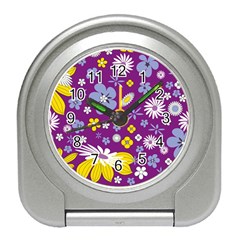 Floral Flowers Travel Alarm Clocks by Nexatart