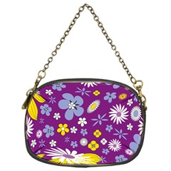 Floral Flowers Chain Purses (two Sides)  by Nexatart