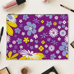 Floral Flowers Cosmetic Bag (xl) by Nexatart