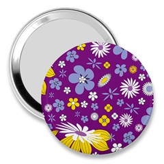 Floral Flowers 3  Handbag Mirrors