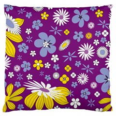 Floral Flowers Standard Flano Cushion Case (one Side)