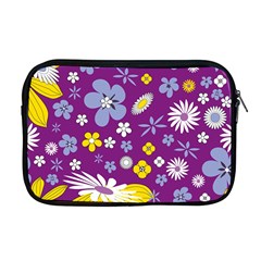 Floral Flowers Apple Macbook Pro 17  Zipper Case