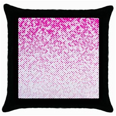 Halftone Dot Background Pattern Throw Pillow Case (black) by Nexatart