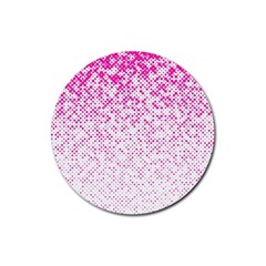 Halftone Dot Background Pattern Rubber Coaster (round)  by Nexatart