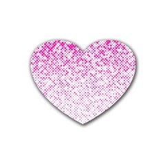 Halftone Dot Background Pattern Heart Coaster (4 Pack)  by Nexatart