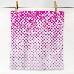 Halftone Dot Background Pattern Face Towel by Nexatart