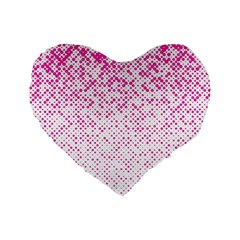 Halftone Dot Background Pattern Standard 16  Premium Heart Shape Cushions