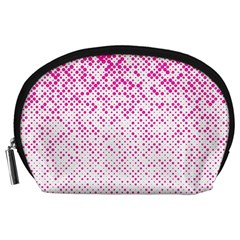 Halftone Dot Background Pattern Accessory Pouches (large)  by Nexatart