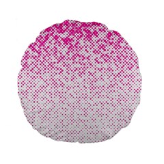 Halftone Dot Background Pattern Standard 15  Premium Flano Round Cushions