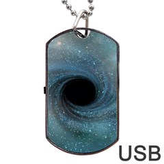 Cosmic Black Hole Dog Tag Usb Flash (one Side) by Sapixe