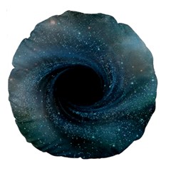 Cosmic Black Hole Large 18  Premium Round Cushions by Sapixe