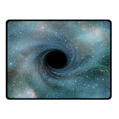 Cosmic Black Hole Double Sided Fleece Blanket (small)  by Sapixe