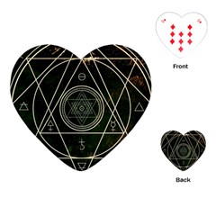 Cult Of Occult Death Detal Hardcore Heavy Playing Cards (heart)  by Sapixe