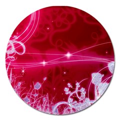 Crystal Flowers Magnet 5  (round) by Sapixe