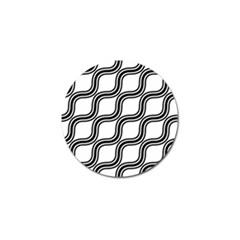 Diagonal Pattern Background Black And White Golf Ball Marker by Sapixe