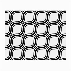 Diagonal Pattern Background Black And White Small Glasses Cloth