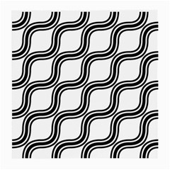 Diagonal Pattern Background Black And White Medium Glasses Cloth (2-Side)