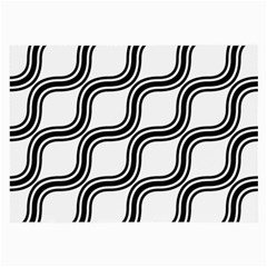 Diagonal Pattern Background Black And White Large Glasses Cloth