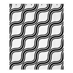 Diagonal Pattern Background Black And White Shower Curtain 60  X 72  (medium)  by Sapixe