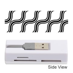 Diagonal Pattern Background Black And White Memory Card Reader (stick)  by Sapixe