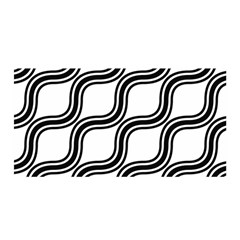 Diagonal Pattern Background Black And White Satin Wrap