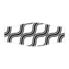 Diagonal Pattern Background Black And White Stretchable Headband