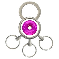 Donut Transparent Clip Art 3-ring Key Chains by Sapixe