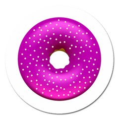 Donut Transparent Clip Art Magnet 5  (round) by Sapixe