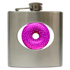 Donut Transparent Clip Art Hip Flask (6 Oz) by Sapixe