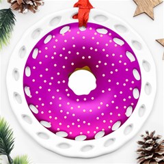 Donut Transparent Clip Art Round Filigree Ornament (two Sides) by Sapixe