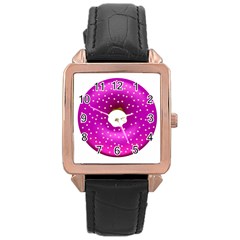 Donut Transparent Clip Art Rose Gold Leather Watch  by Sapixe