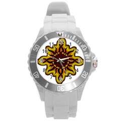 Disturbed Is An American Heavy Metal Band Logo Round Plastic Sport Watch (l) by Sapixe