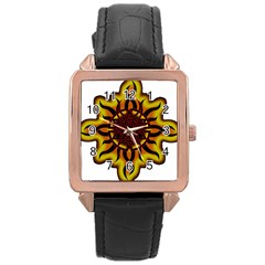 Disturbed Is An American Heavy Metal Band Logo Rose Gold Leather Watch  by Sapixe