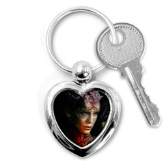 Digital Fantasy Girl Art Key Chains (heart)  by Sapixe