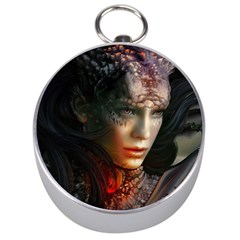 Digital Fantasy Girl Art Silver Compasses by Sapixe