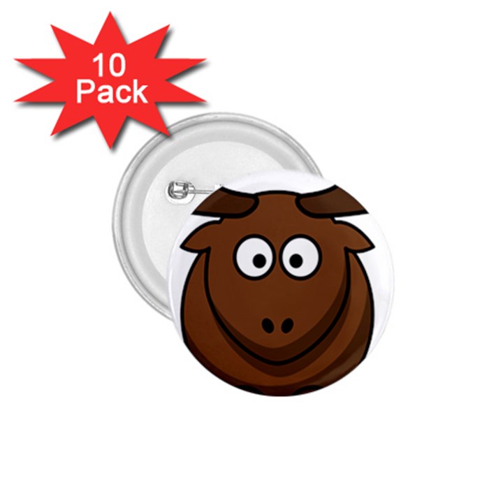 Elk Clip Art Reindeer Raindeer Elk Christmas Xmas 1.75  Buttons (10 pack)