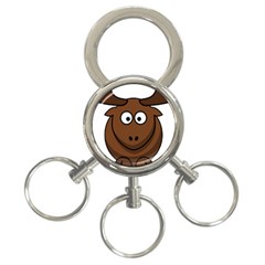 Elk Clip Art Reindeer Raindeer Elk Christmas Xmas 3-ring Key Chains by Sapixe