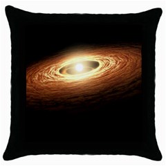 Erupting Star Throw Pillow Case (black) by Sapixe