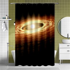 Erupting Star Shower Curtain 48  X 72  (small)  by Sapixe