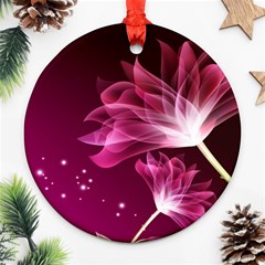 Drawing Flowers Lotus Ornament (round) by Sapixe